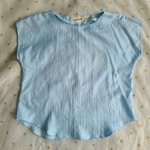 Vintage Diane von Furstenberg DVF Baby Blue Top Medium